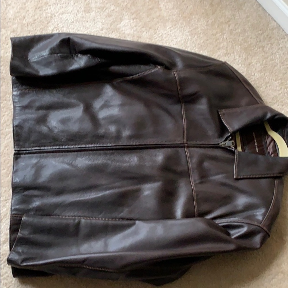 Auth brown leather jacket - Picture 2 of 8